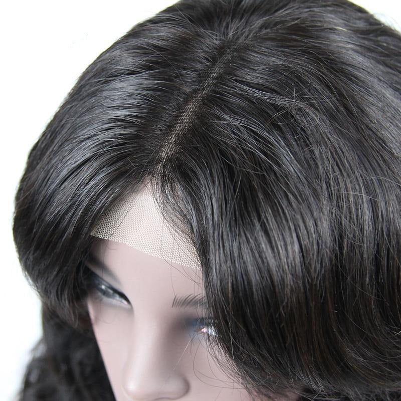 Body Wave Bangs 5x5  Lace Closure Human Hair Wigs