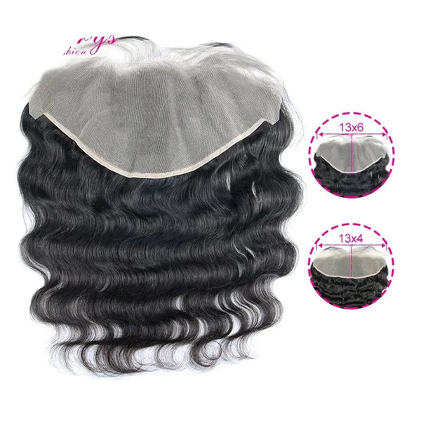 13x6 HD Lace Frontal Body Wave13x4 Transparent Lace Frontal Brazilian Virgin Hair With Baby Hair Bleached Knots Preplucked