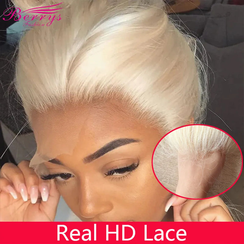 32Inch Blonde Body Wave 13x6 HD Lace Front Human Hair Wig Brazilian 613 Body Wave Wig Human Hair For Women 4x4 Lace Closure Wig