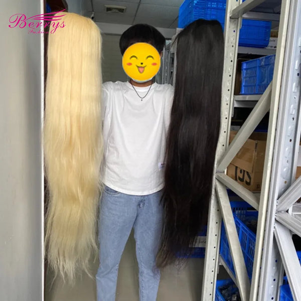40 Inch 13x6 Lace Front Human Hair Wigs 613 Color Brazilian Straight 13x4 HD Lace Frontl Wigs 250% Density For Black Women