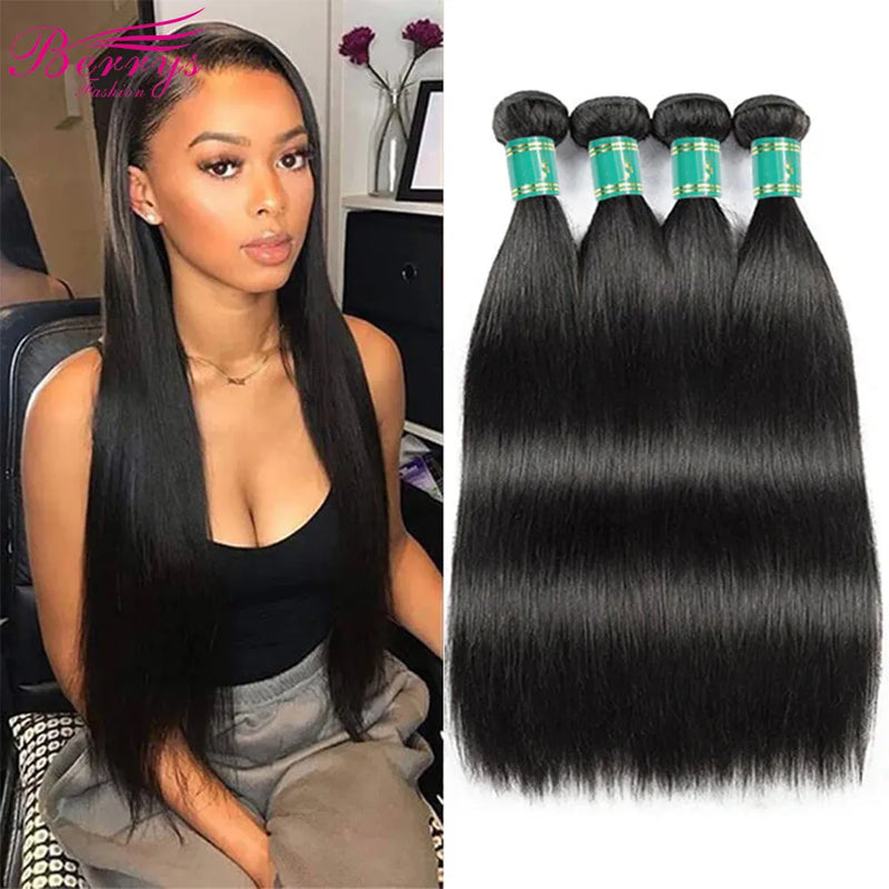 Fast Shipping 3-4 Days Brazilian Virgin Hair Straight Hair Extensions 3 Bundles Deal 8-34Inch Double Machines Weft Natural Color