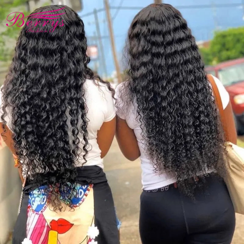Fast Shipping 3-4 Days Virgin Hair Deep Wave 3 Bundles Deal Hair 100% Unprocessed Hair Extensions Natural Color Berrys Fashion