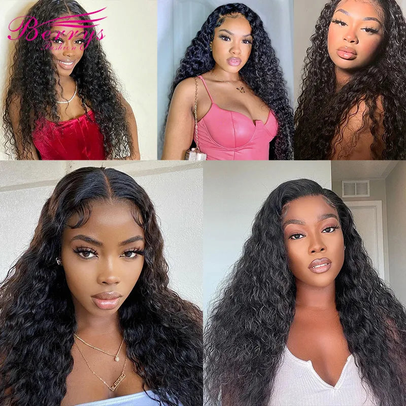 HD Lace Frontal Deep Wave 13x4 Lace Front Virgin Hair Extensions With Baby Hair Bleached Knots 10-20inch Berrys Fashion