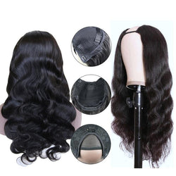 30inch U Part Wig Brazilian Body Wave 200% Virgin Hair Wig