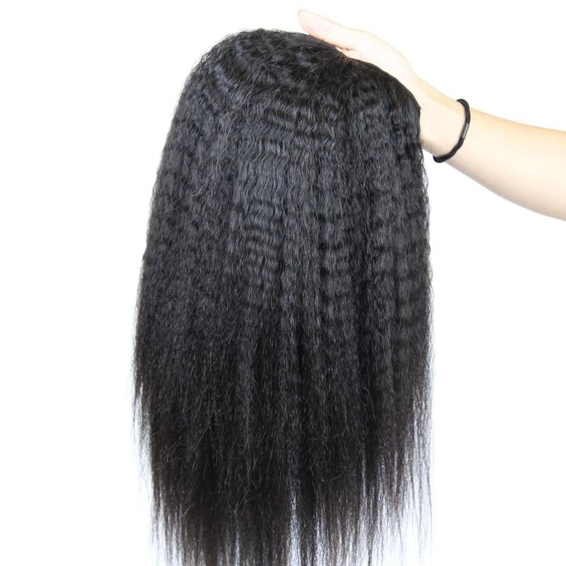 30Inch 200% Density U Part Wig Brazilian Kinky Straight Virgin Hair Wig