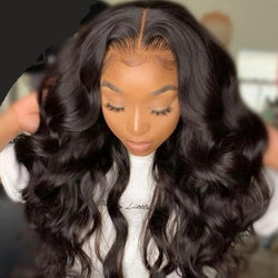 Hair Body Wave 13x6  Lace Front Human Hair Wigs Pre Plucked Hairline Baby Hair 150% Virgin
