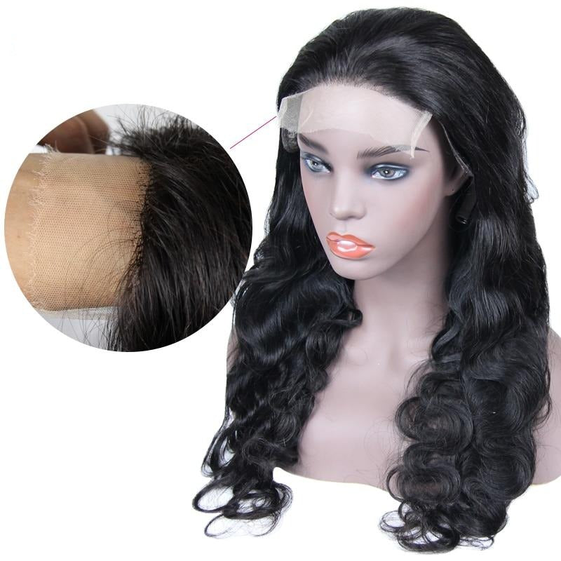 HD Transparent 5x5 Lace Closure Wigs Straight Pre Plucked With Baby Hair