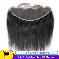 HD Lace Frontal 13x4 Transparent Lace Front Brazilian Straight Virgin Hair 4x4 Hd Closure With Small Knots